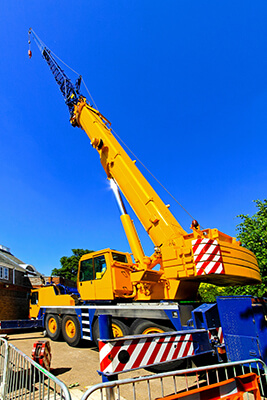 crane on site in use
